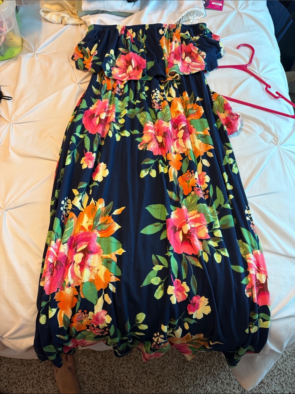 Navy Floral Maxi Dress size M